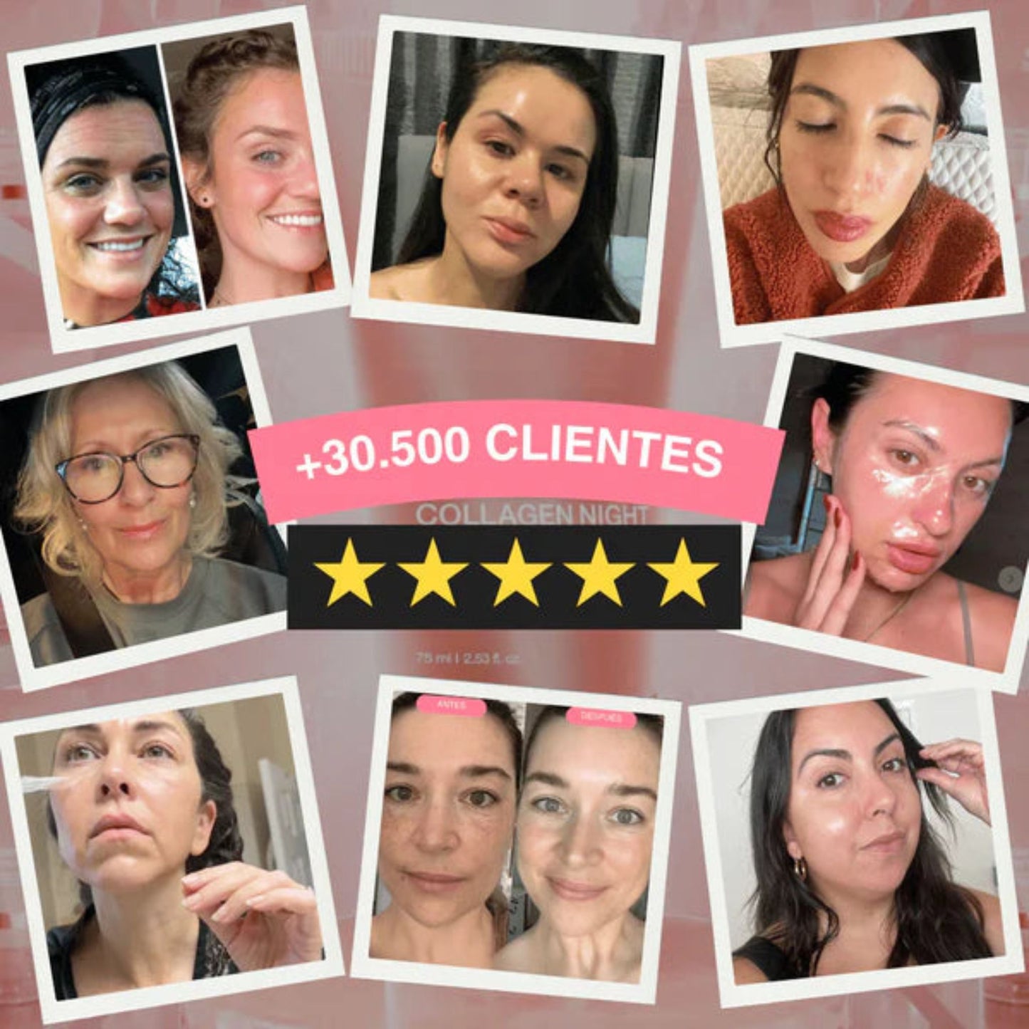 Mascarilla facial de colágeno